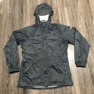 Eastern Mountain Sports EMS Women's Rain Jacket Shell Windbreaker Gray Medium